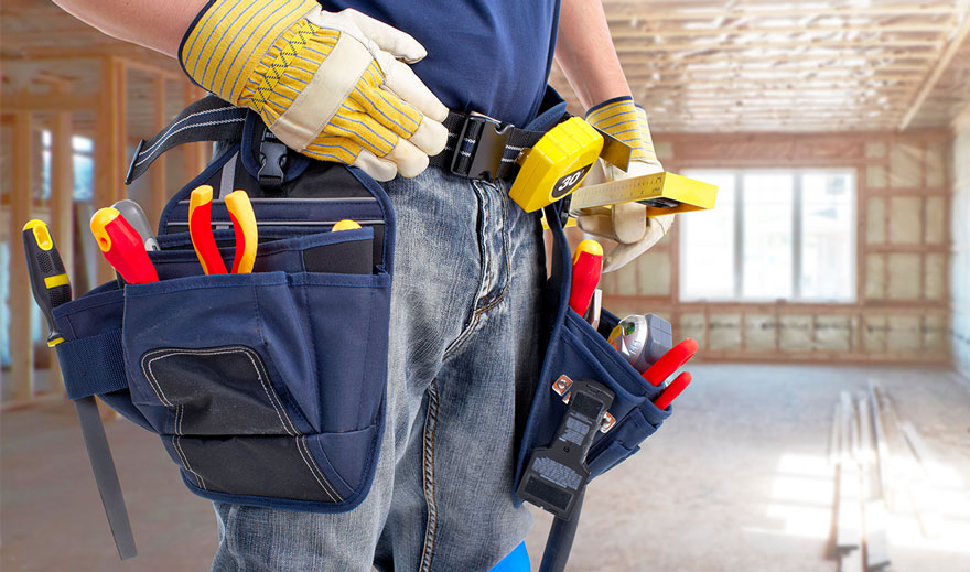 Man with tool belt Man with tool belt